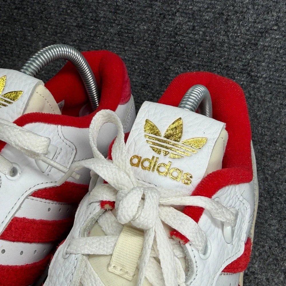 Adidas Rivalry Low Premium Sneakers Men's 10 White Scarlet Athletic Retro Shoes